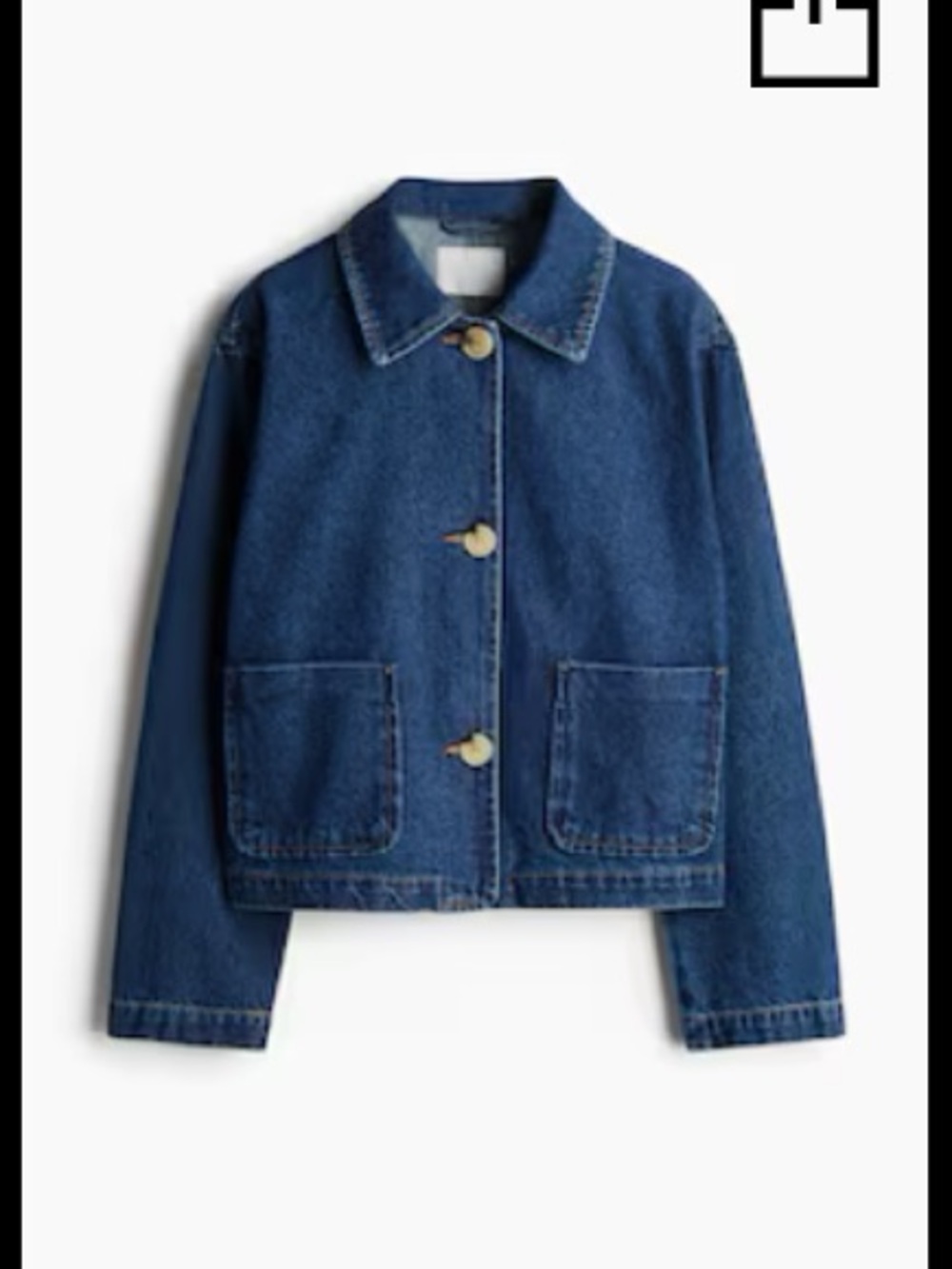 H&M Denim Twill Jacket with Collar
